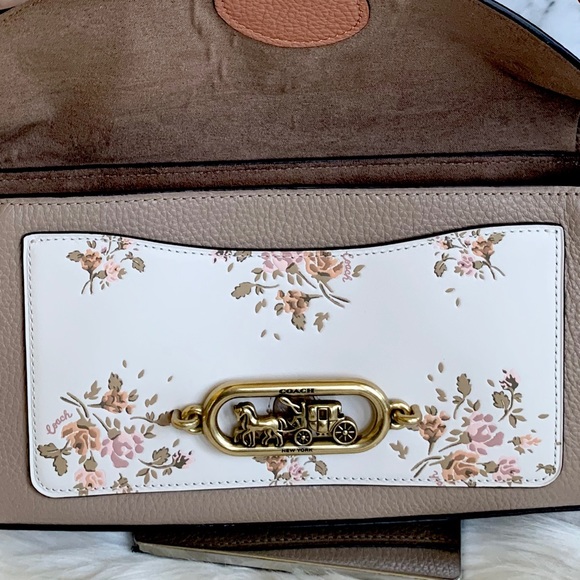 Coach Jade Shoulder Bag With Rose Bouquet print - Picture 14 of 14